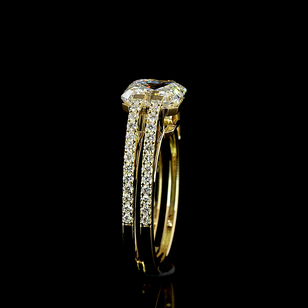2.38 CTTW Asscher Lab Grown Diamond Special Ring Sz. 6 (E Color and VVS2 Clarity)