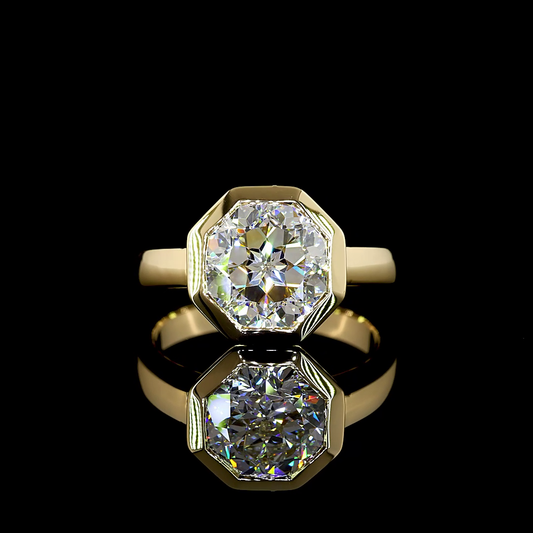 2.04 CT Octagon Nova Lab Grown Diamond Solitaire Ring Sz. 6 (D Color and VVS2 Clarity)