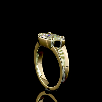 2.11 CT Oval Lab Diamond Solitaire Ring 14k Yellow Gold E Color and VS1 Clarity jewelry-spot-usa