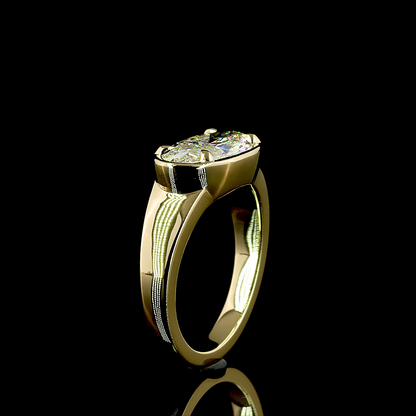 2.11 CT Oval Lab Diamond Solitaire Ring 14k Yellow Gold E Color and VS1 Clarity jewelry-spot-usa