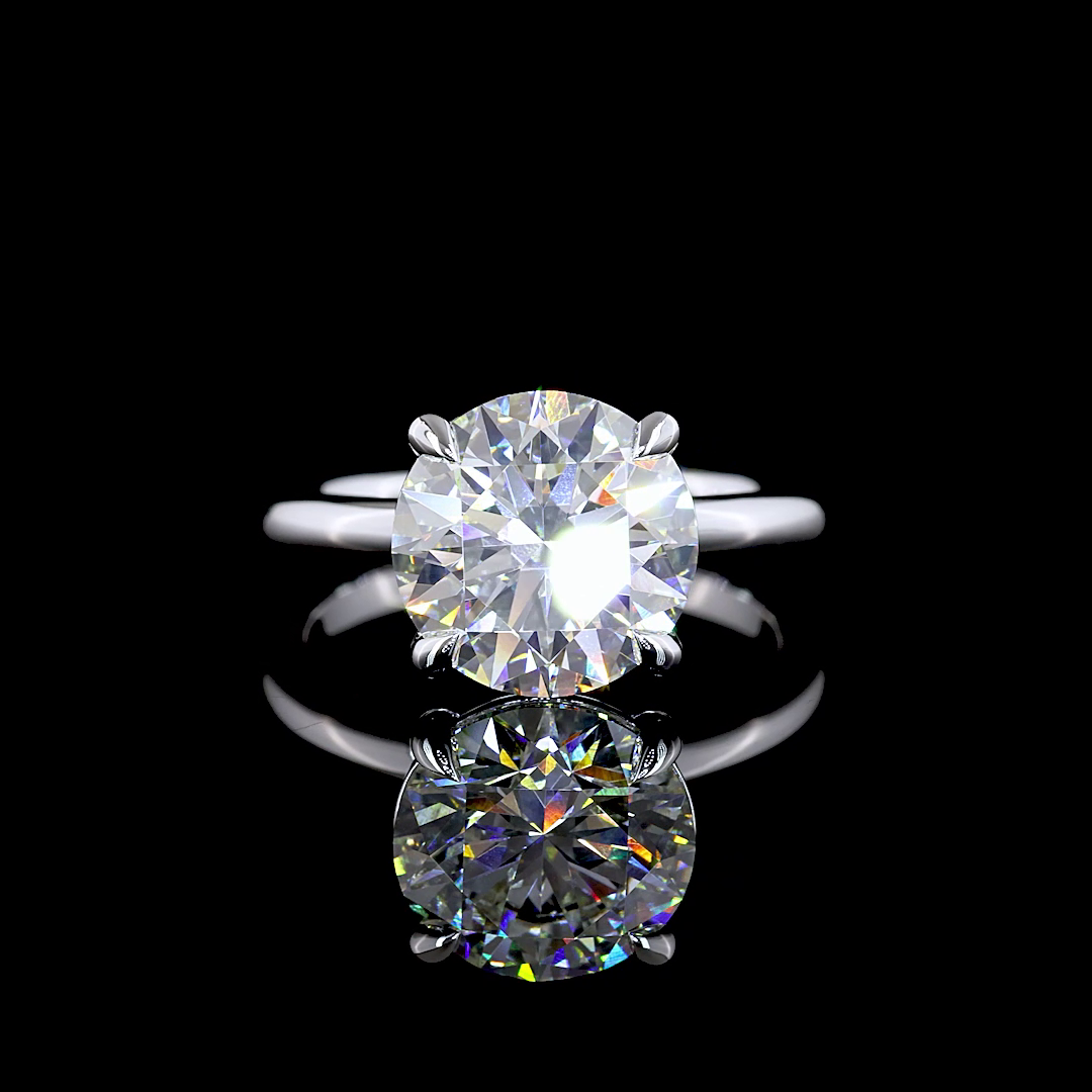 2.07 CTTW Round Lab Grown Diamond Split Shank Ring Sz. 6.5 (E Color and VS2 Clarity)