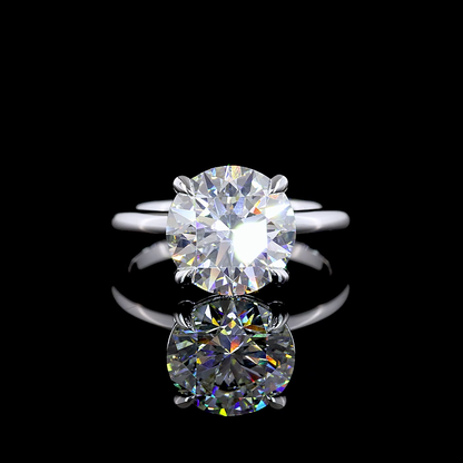 2.07 CTTW Round Lab Grown Diamond Split Shank Ring Sz. 6.5 (E Color and VS2 Clarity)