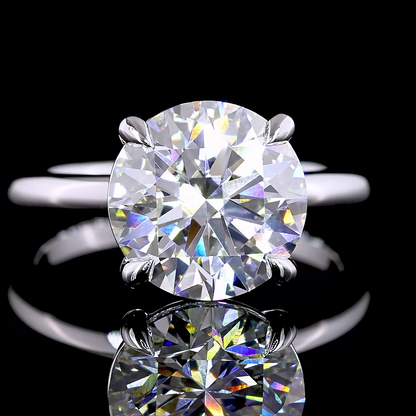 4.02 CT Round Lab Grown Diamond Solitaire Ring Sz. 6.5 (E Color and VVS2 Clarity)