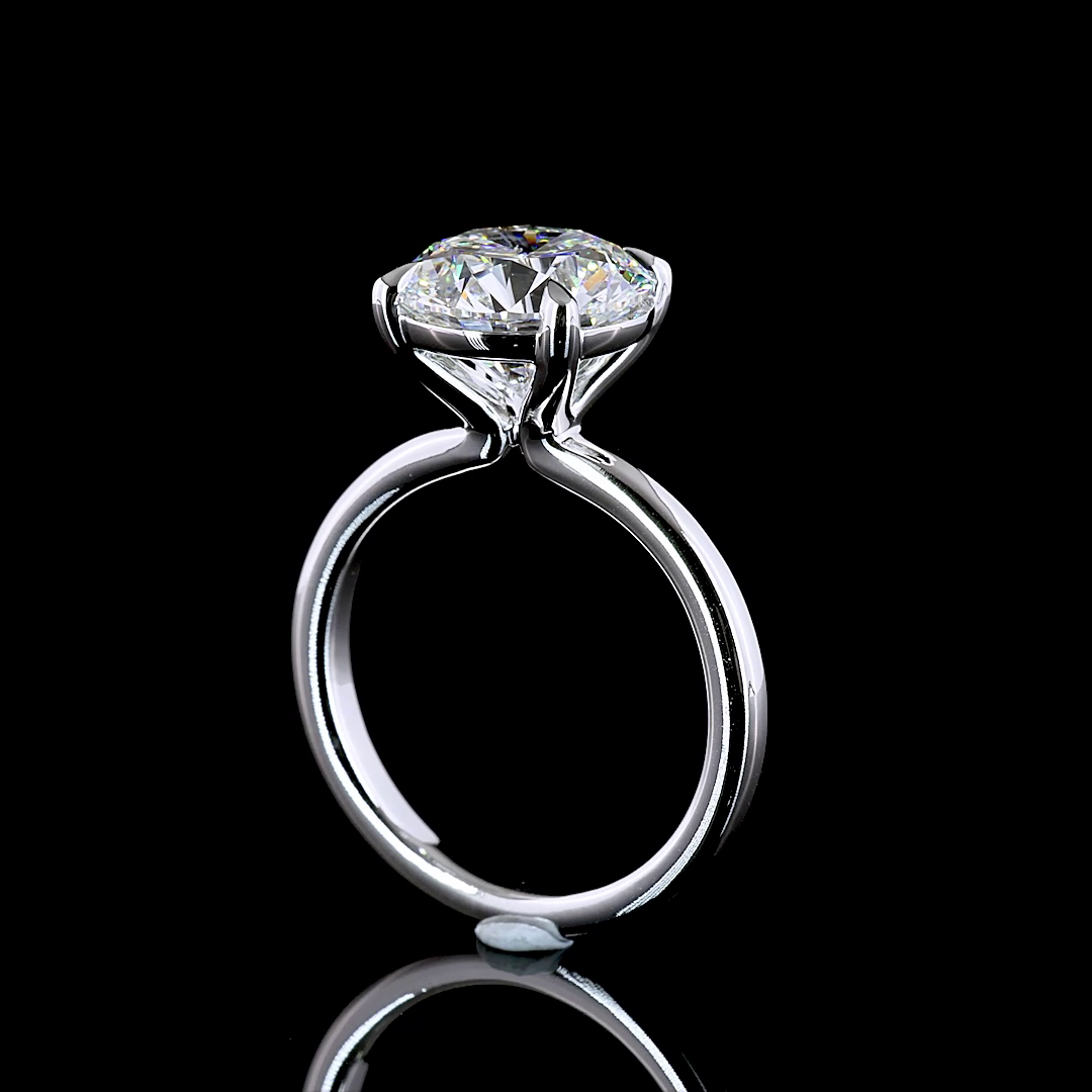 2.07 CTTW Round Lab Grown Diamond Split Shank Ring Sz. 6.5 (E Color and VS2 Clarity)