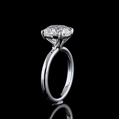 4.02 CT Round Lab Grown Diamond Solitaire Ring Sz. 6.5 (E Color and VVS2 Clarity)