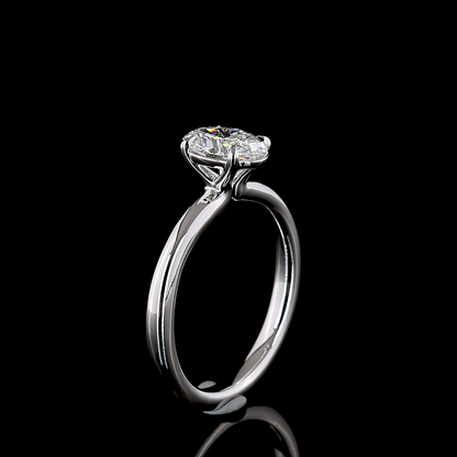 1.03 CT Oval Lab Grown Diamond Solitaire Ring Sz. 6.5 (D Color and VVS2 Clarity)