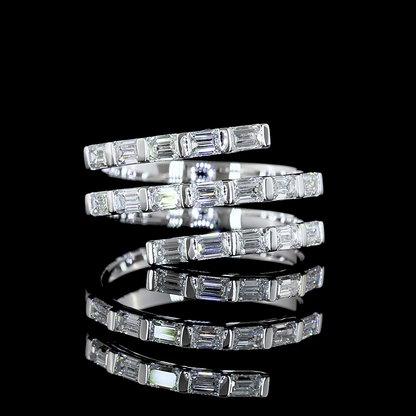 1.02 CTTW Emerald Lab Diamond Special Ring (E Color and VS1 Clarity)