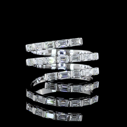 1.02 CTTW Emerald Lab Grown Diamond Special Ring Sz. 6 (E Color and VS1 Clarity)