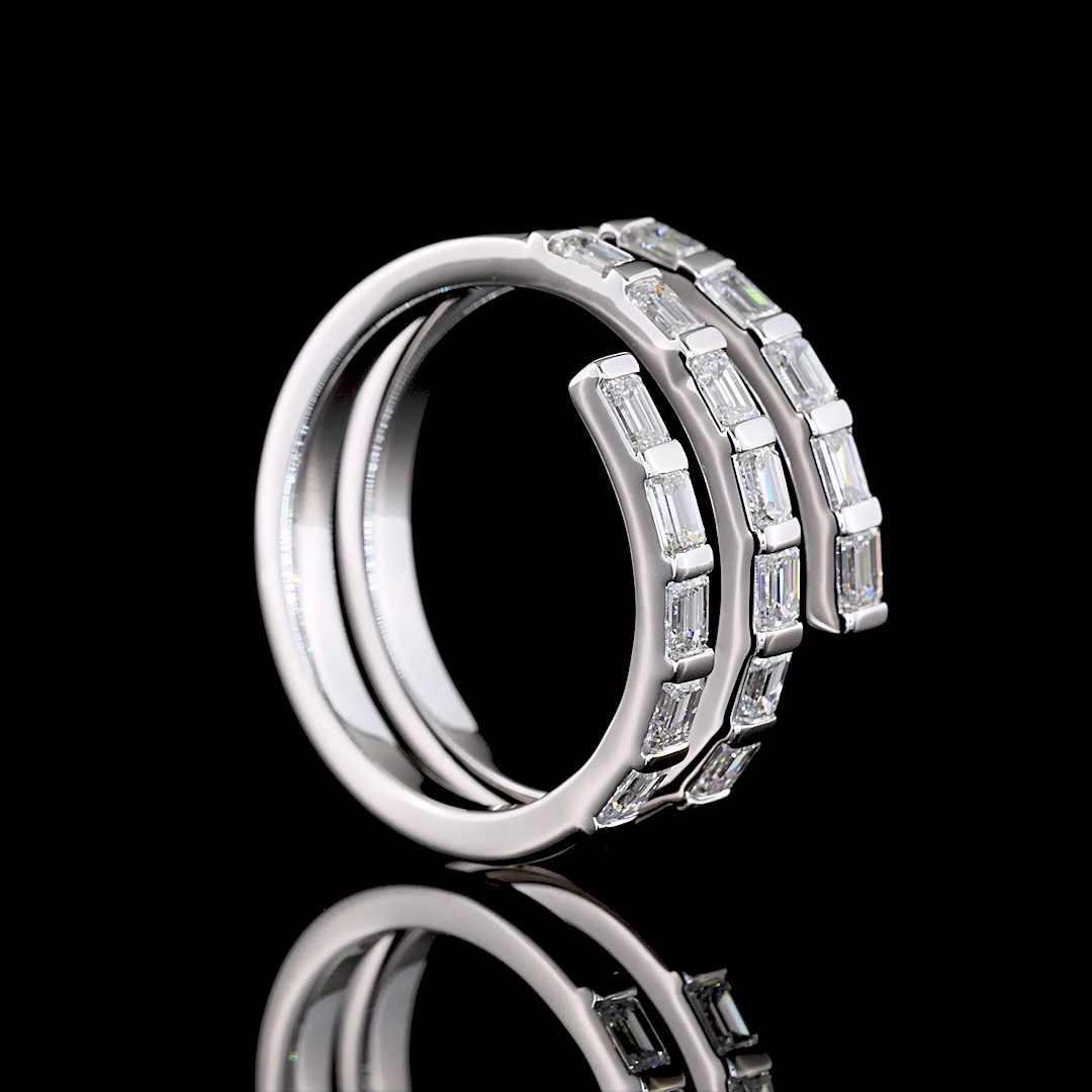1.02 CTTW Emerald Lab Diamond Special Ring (E Color and VS1 Clarity)