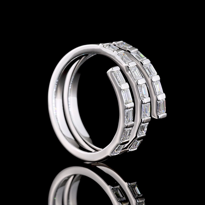 1.02 CTTW Emerald Lab Diamond Special Ring (E Color and VS1 Clarity)