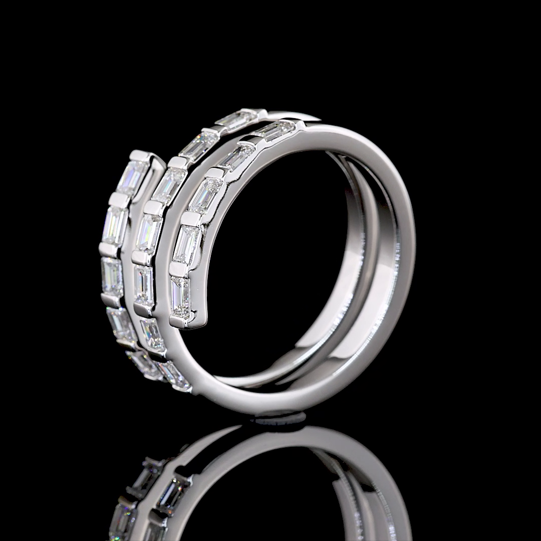 1.02 CTTW Emerald Lab Diamond Special Ring (E Color and VS1 Clarity)