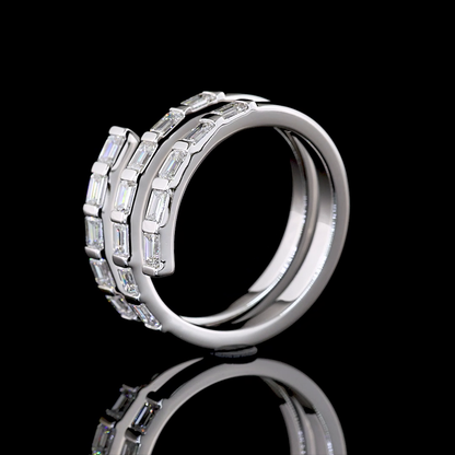 1.02 CTTW Emerald Lab Diamond Special Ring (E Color and VS1 Clarity)