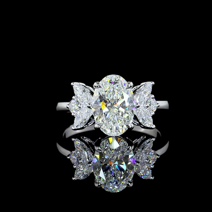 2.61 CTTW Oval Lab Grown Diamond Special Ring Sz. 6.5