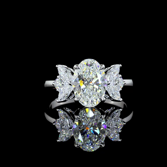 2.61 CTTW Oval Lab Grown Diamond Special Ring Sz. 6.5