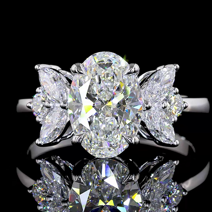2.61 CTTW Oval Lab Grown Diamond Special Ring Sz. 6.5