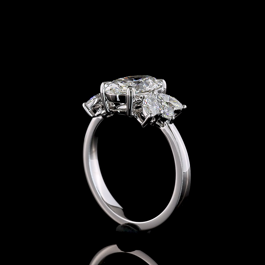 2.61 CTTW Oval Lab Grown Diamond Special Ring Sz. 6.5