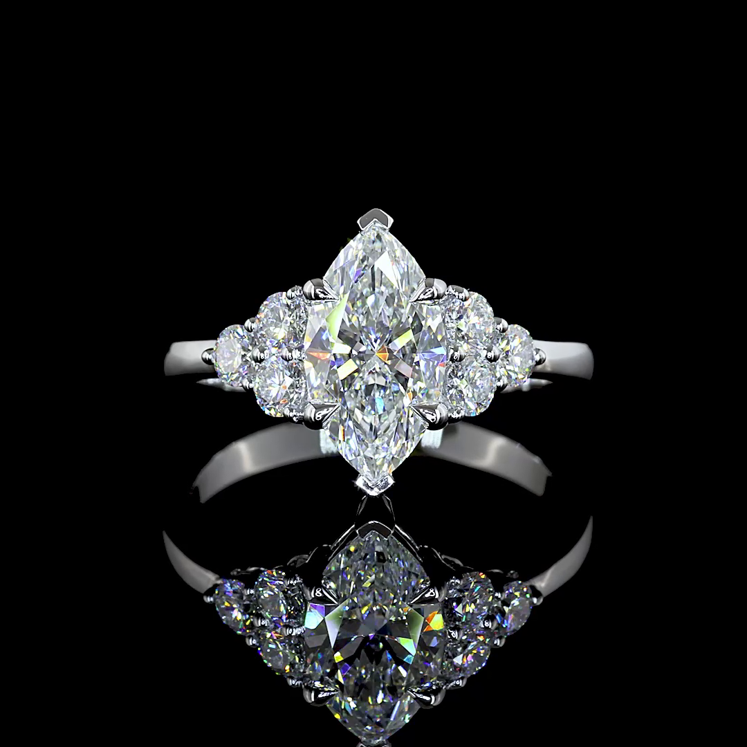 2.00 CTTW Marquise Lab Grown Diamond Special Ring Sz. 6.5