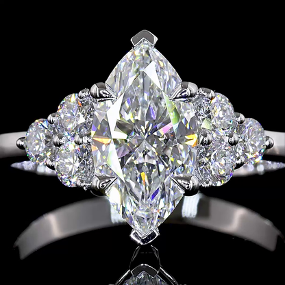 2.00 CTTW Marquise Lab Grown Diamond Special Ring Sz. 6.5