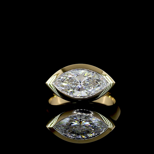 2.50 CT Marquise Lab Grown Diamond Solitaire Ring Sz. 6