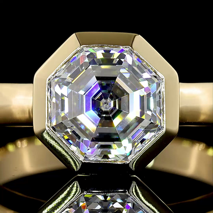 2.19 CT Octagon Lab Grown Diamond Solitaire Ring Sz. 7