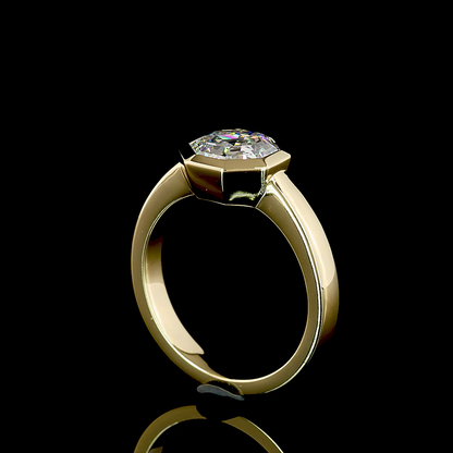 2.19 CT Octagon Lab Grown Diamond Solitaire Ring Sz. 7