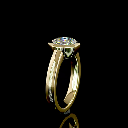 2.19 CT Octagon Lab Grown Diamond Solitaire Ring Sz. 7