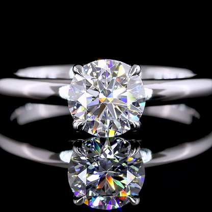1.00 CT Round Lab Grown Diamond Solitaire Ring Sz. 6.5