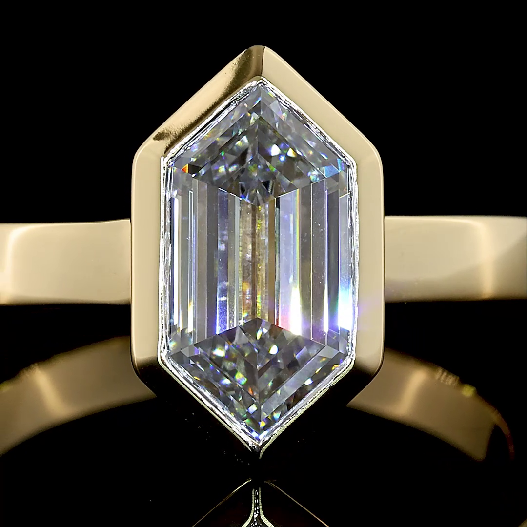 2.12 CT Step Marquise Lab Grown Diamond Solitaire Ring Sz. 7