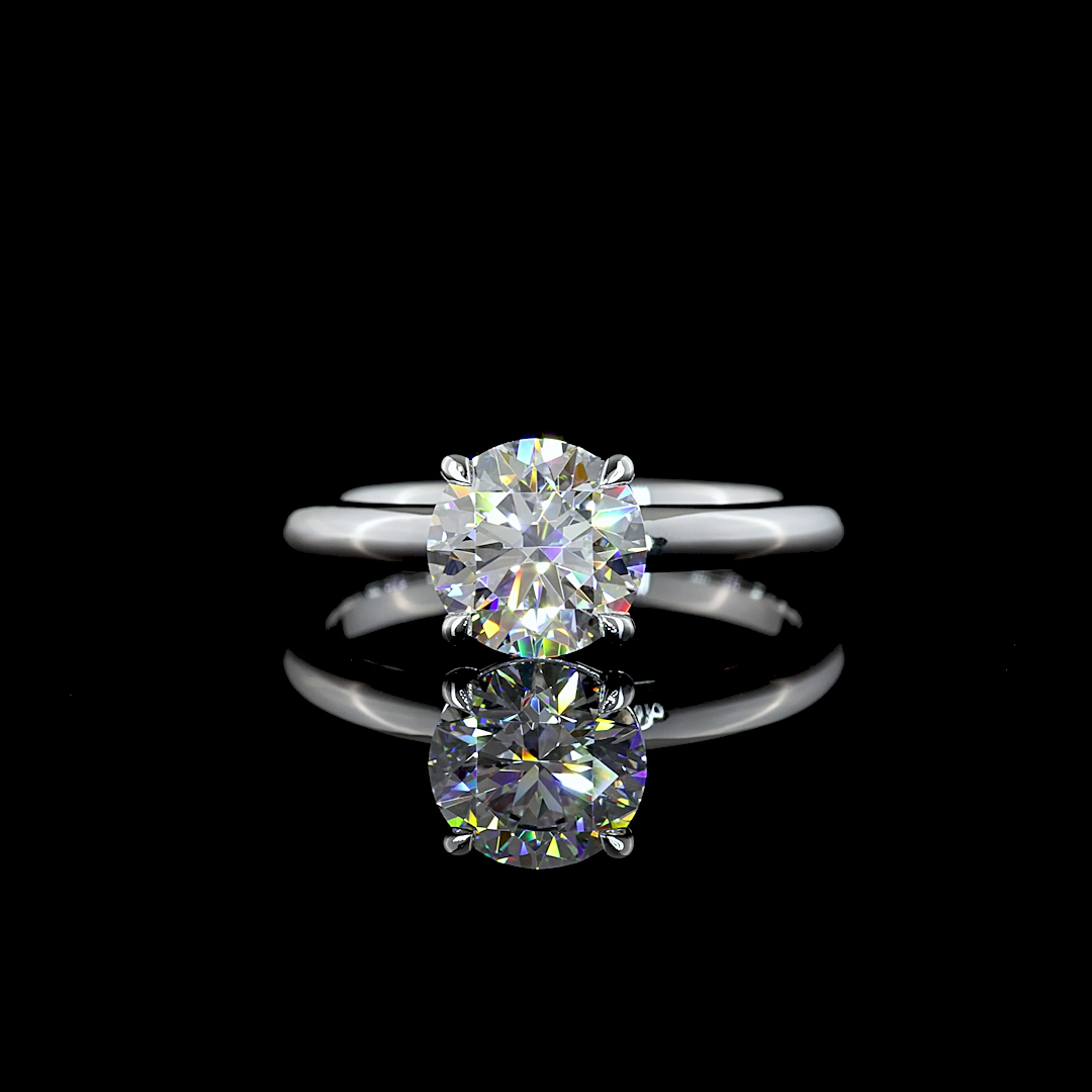 1.55 CT Round Lab Grown Diamond Solitaire Ring Sz. 6.5