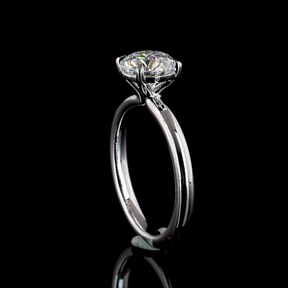 1.55 CT Round Lab Grown Diamond Solitaire Ring Sz. 6.5