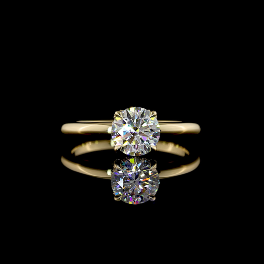 1.13 CTTW Round Lab Grown Diamond Hidden Halo Ring Sz. 6.5 (D Color and VS1 Clarity)