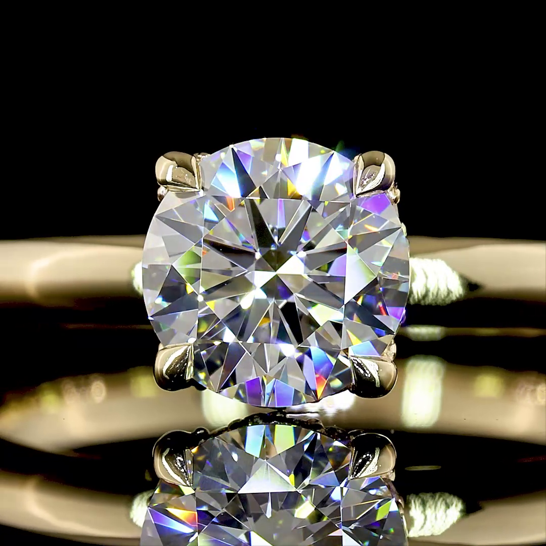 1.13 CTTW Round Lab Grown Diamond Hidden Halo Ring Sz. 6.5 (D Color and VS1 Clarity)