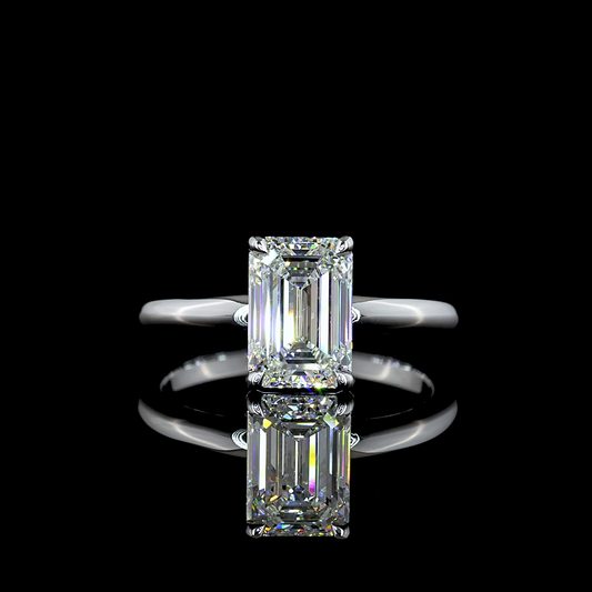 2.04 CT Emerald Lab Grown Diamond Solitaire Ring Sz. 6.5