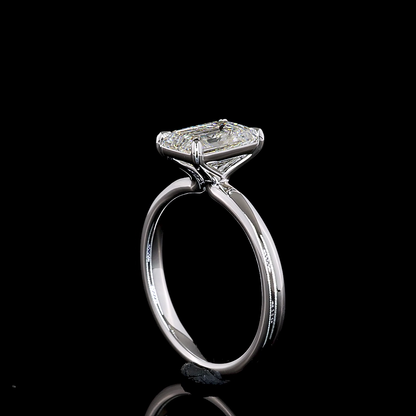 2.04 CT Emerald Lab Grown Diamond Solitaire Ring Sz. 6.5