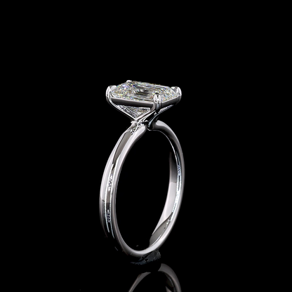 2.04 CT Emerald Lab Grown Diamond Solitaire Ring Sz. 6.5