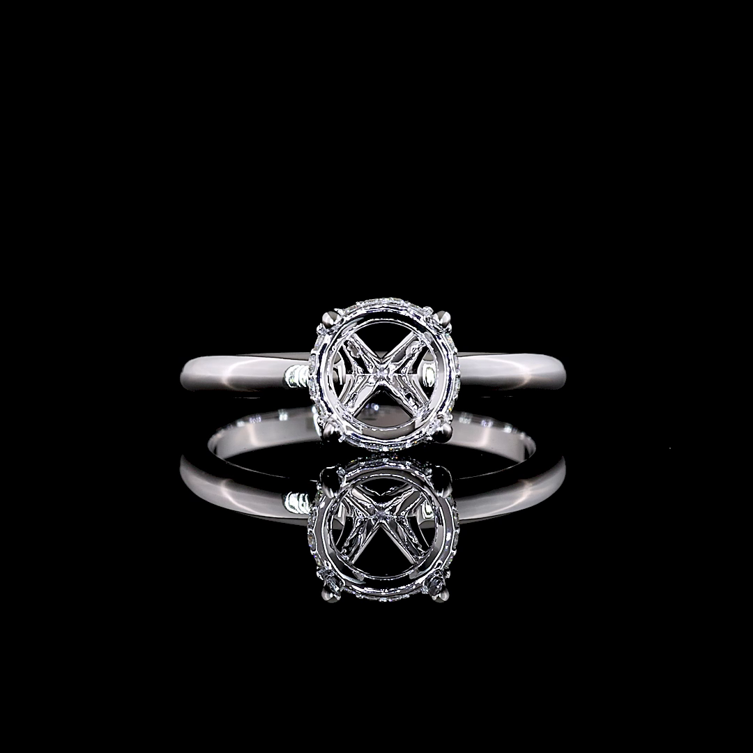 1.57 CTTW Round Lab Grown Diamond Hidden Halo Ring Sz. 6 (D Color and VVS2 Clarity)