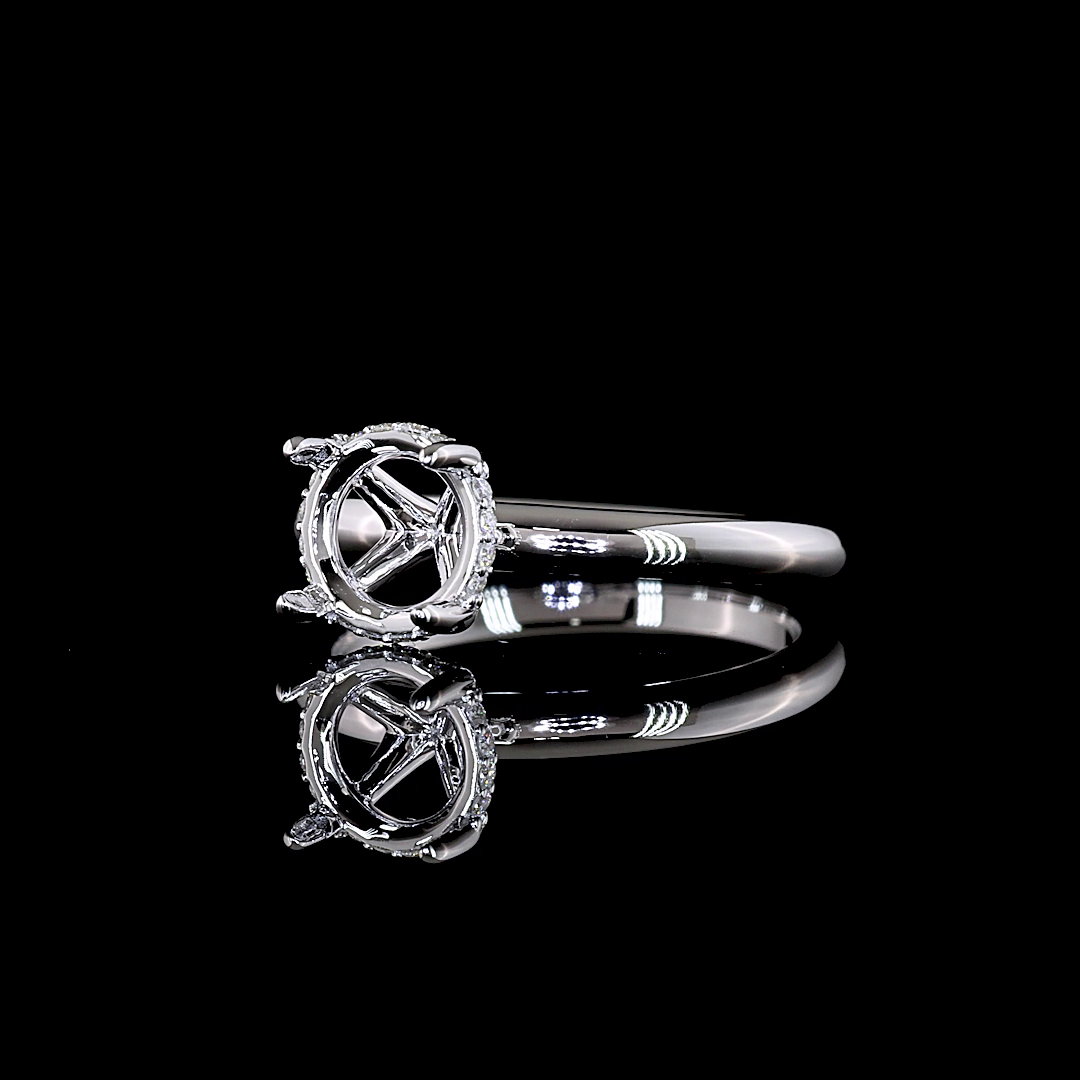 1.57 CTTW Round Lab Grown Diamond Hidden Halo Ring Sz. 6 (D Color and VVS2 Clarity)