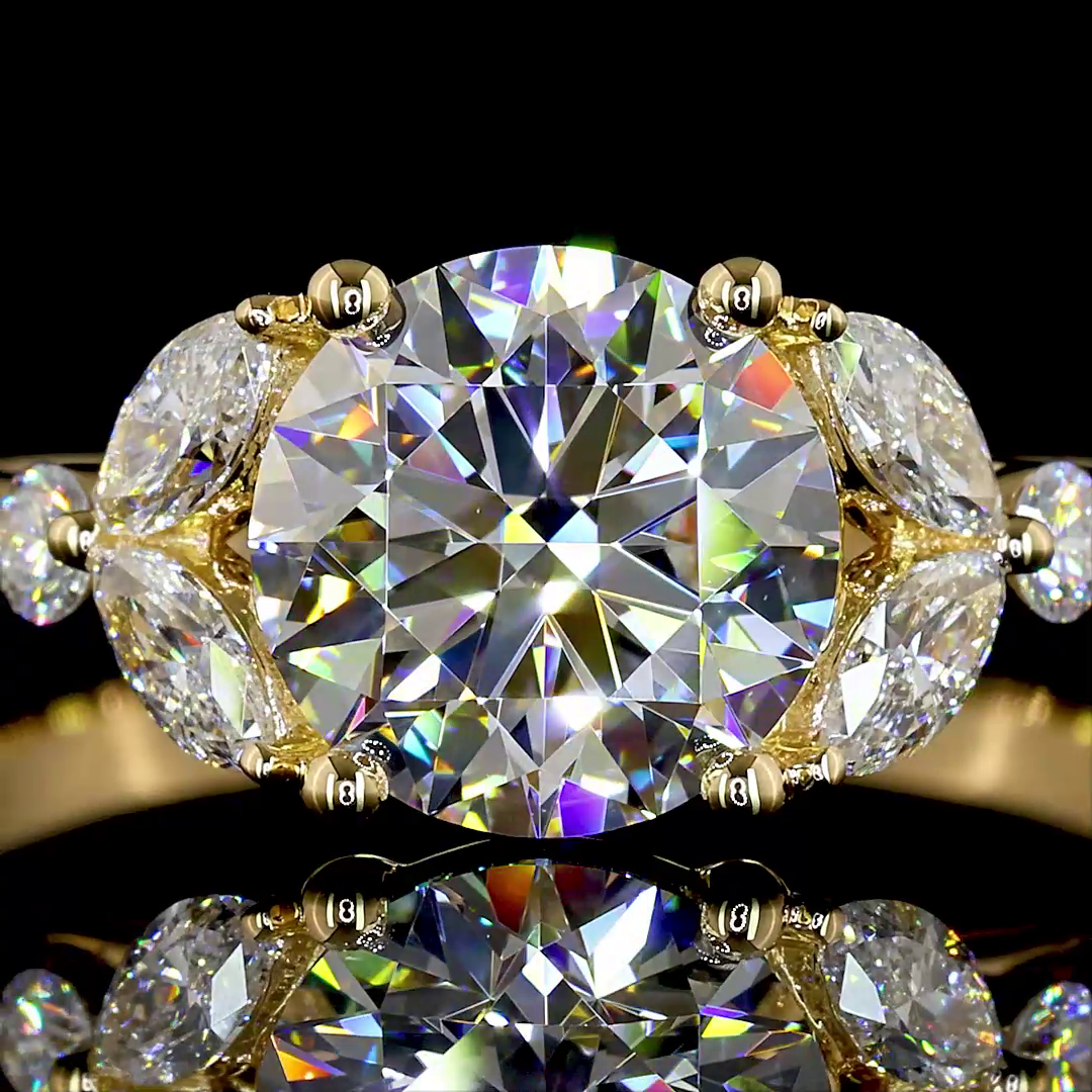 1.88 CTTW Marquise Lab Grown Diamond Special Ring Sz. 6.25 (E Color and VS Clarity)