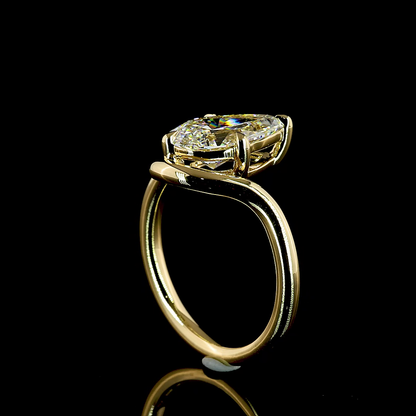 2.12 CT Pear Lab Grown Diamond Special Ring Sz. 6.5 (E Color and VVS2 Clarity)