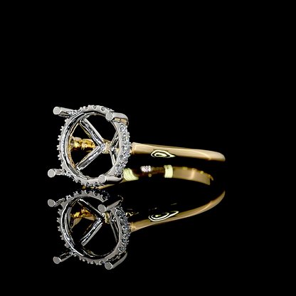 3.46 CTTW Round Lab Grown Diamond Hidden Halo Ring Sz. 6.5 (E Color and VVS2 Clarity)