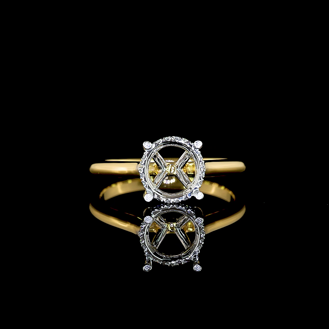 2.08 CTTW Round Lab Grown Diamond Hidden Halo Ring Sz. 6 (E Color and VVS2 Clarity)