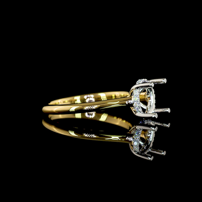 2.08 CTTW Round Lab Grown Diamond Hidden Halo Ring Sz. 6 (E Color and VVS2 Clarity)