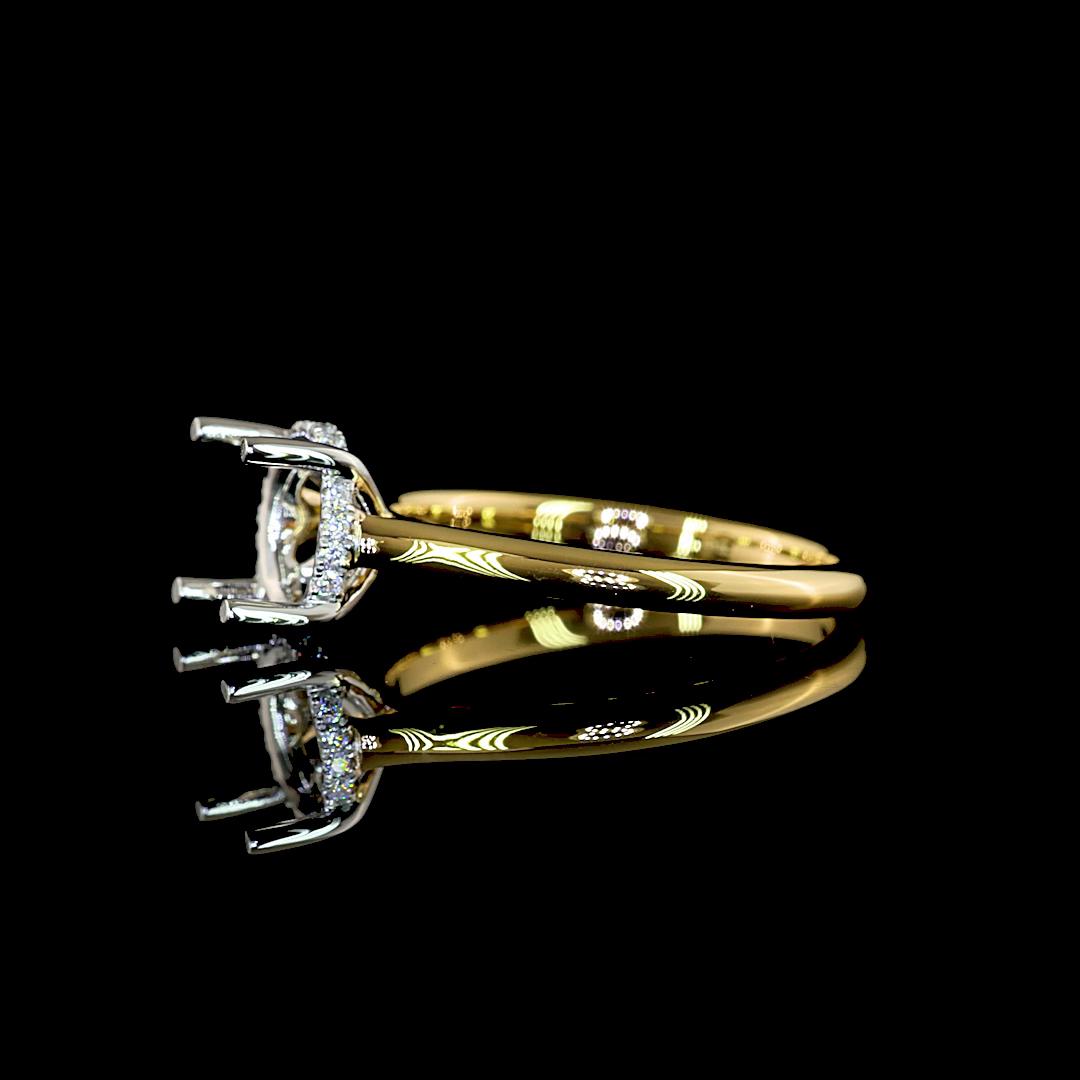 2.08 CTTW Round Lab Grown Diamond Hidden Halo Ring Sz. 6 (E Color and VVS2 Clarity)