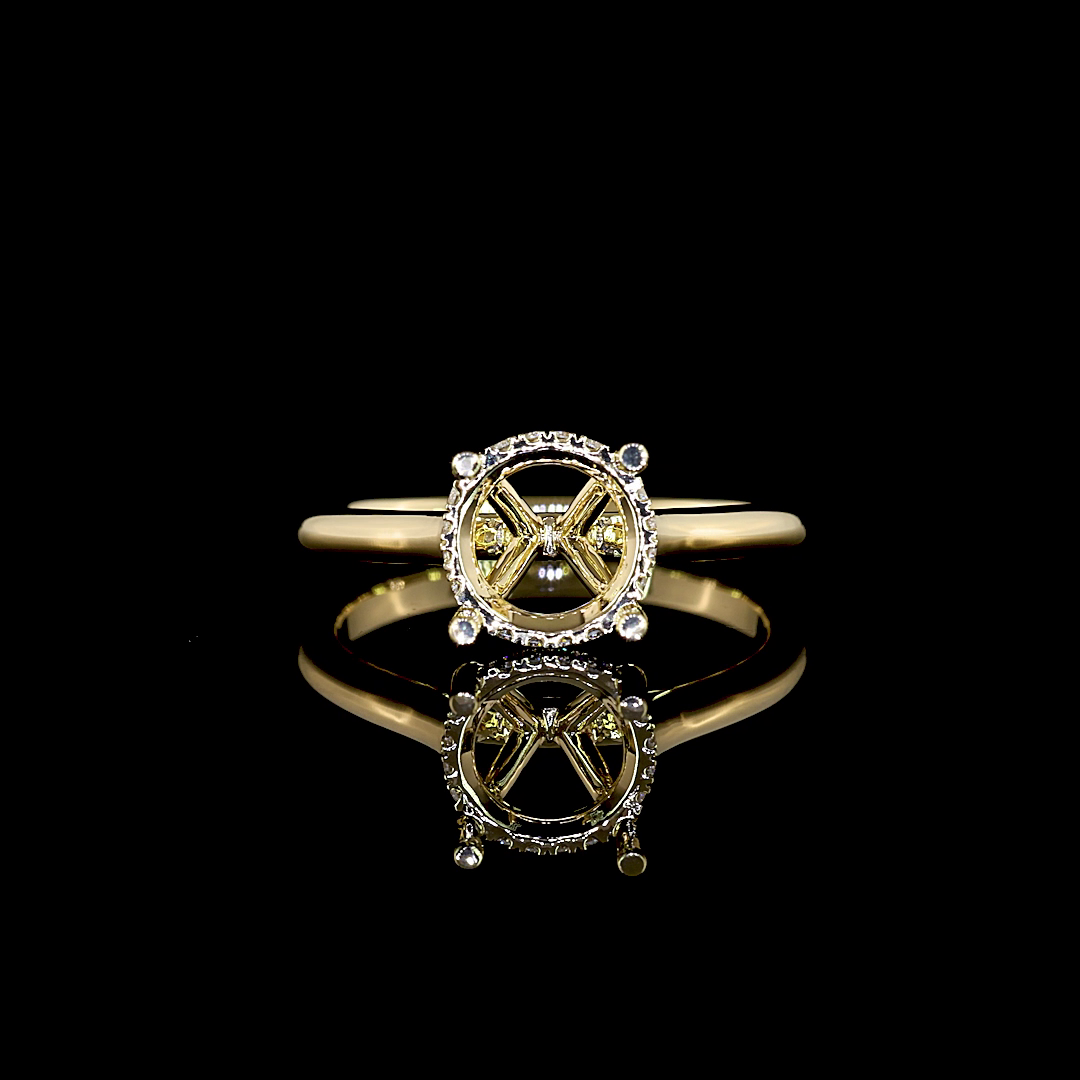 2.08 CTTW Round Lab Grown Diamond Hidden Halo Ring Sz. 6 (E Color and VVS2 Clarity)