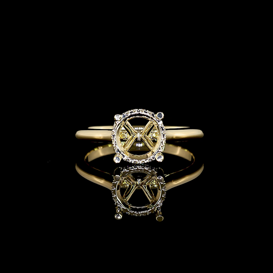 2.08 CTTW Round Lab Grown Diamond Hidden Halo Ring Sz. 6 (E Color and VVS2 Clarity)
