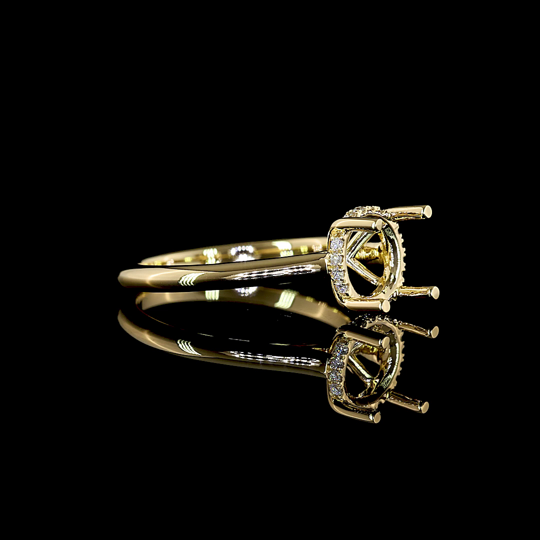 2.08 CTTW Round Lab Grown Diamond Hidden Halo Ring Sz. 6 (E Color and VVS2 Clarity)
