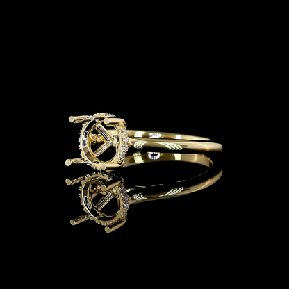2.08 CTTW Round Lab Grown Diamond Hidden Halo Ring Sz. 6 (E Color and VVS2 Clarity)