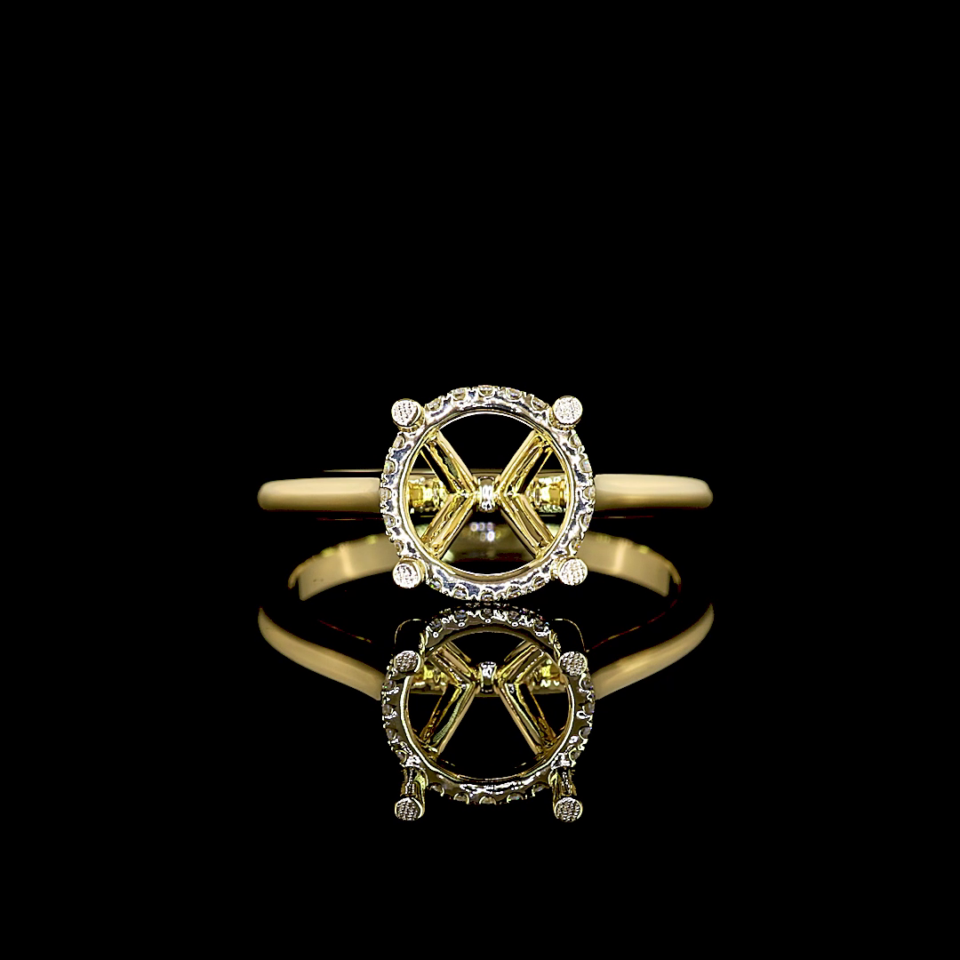 2.82 CTTW Round Lab Grown Diamond Hidden Halo Ring Sz. 6 (E Color and VS1 Clarity)