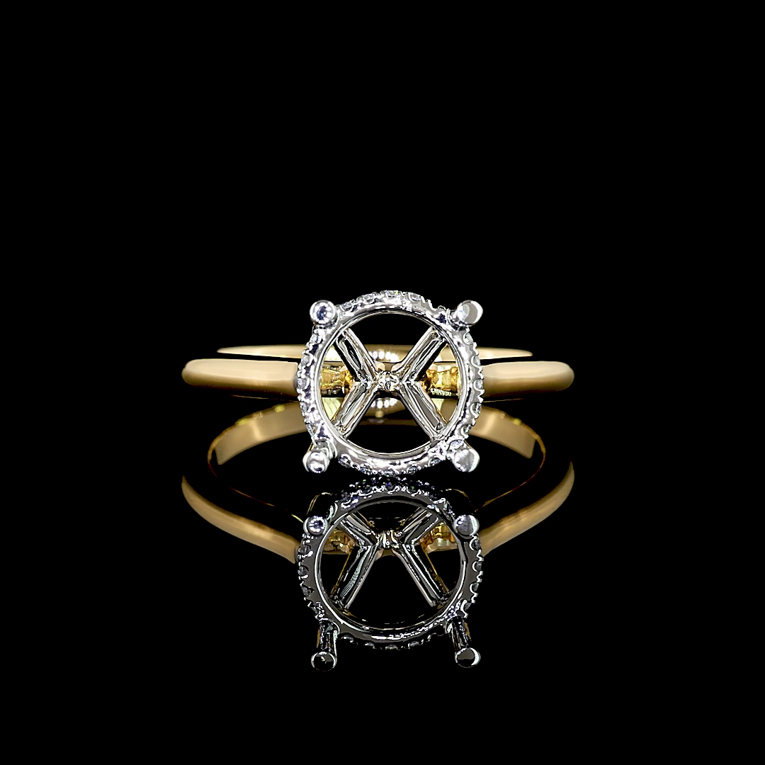 3.24 CTTW Round Lab Grown Diamond Hidden Halo Ring Sz. 5.5 (E Color and VS1 Clarity)