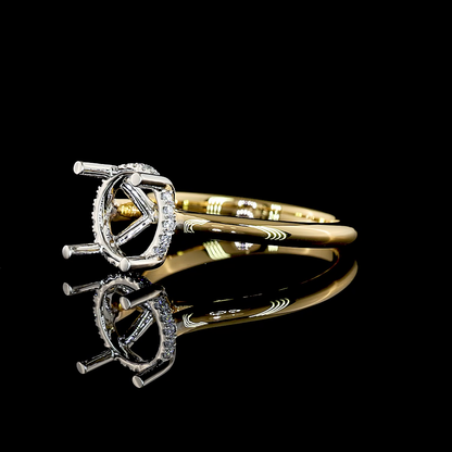 3.24 CTTW Round Lab Grown Diamond Hidden Halo Ring Sz. 5.5 (E Color and VS1 Clarity)